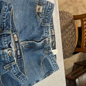 2 pair Cruel Girl Blue Boot Cut Jeans